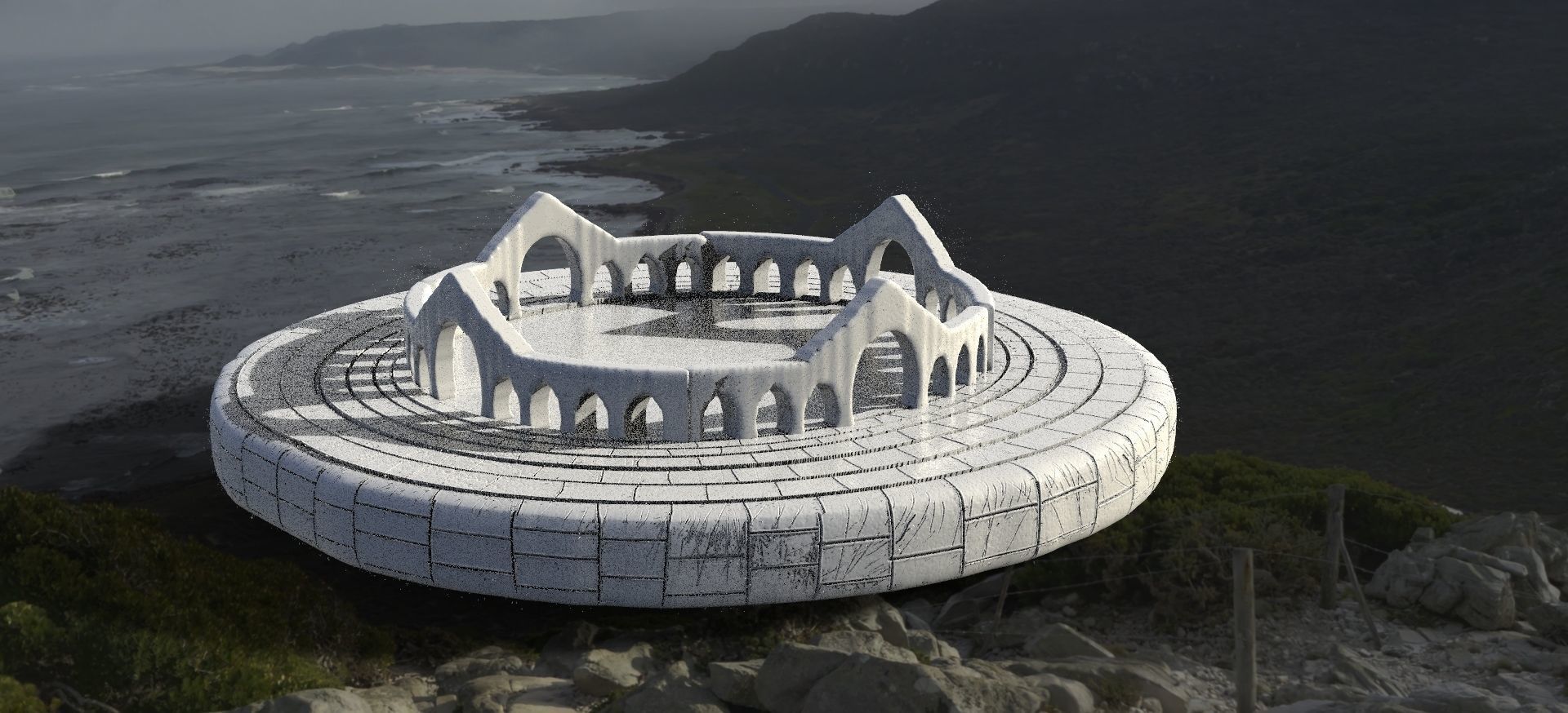 Arena Druid cult model 3D model_1