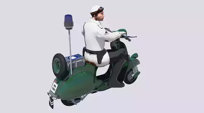 Hamburger Verkehrspolizist 1950s 3D model