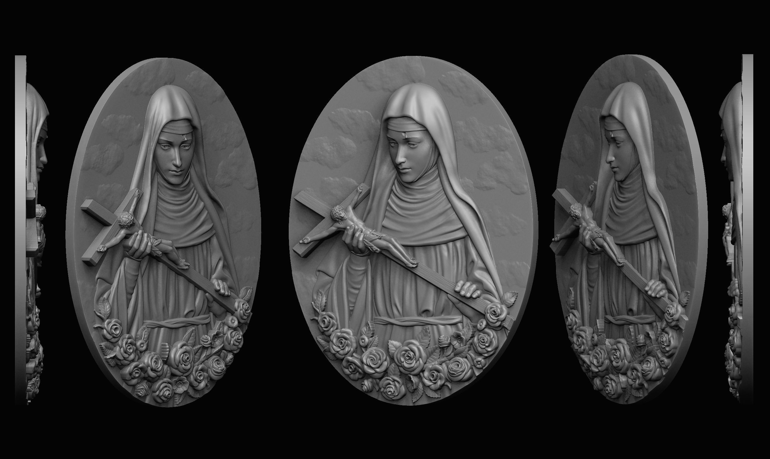 SAINT RITA Two Thickness Variants 3D print model_1