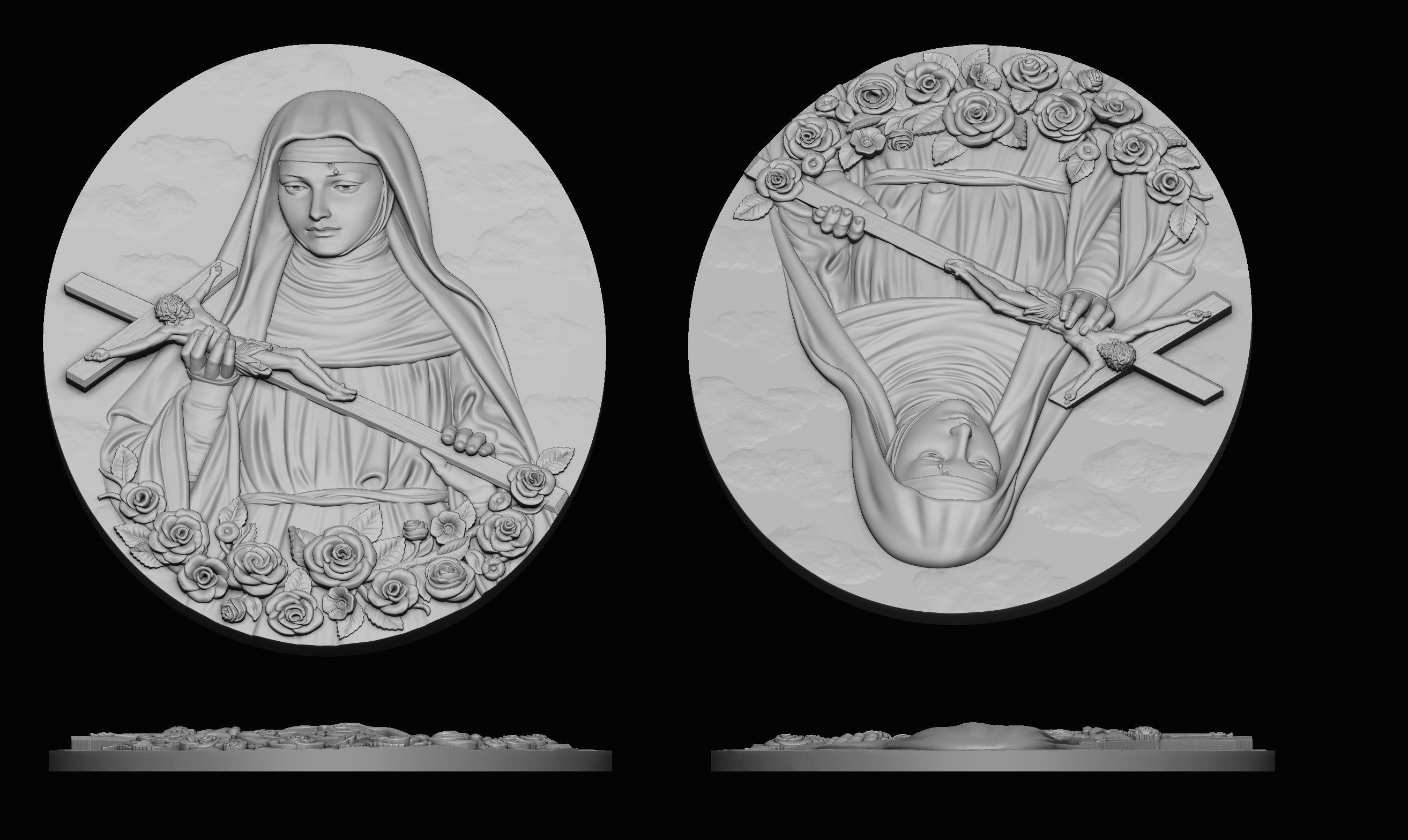 SAINT RITA Two Thickness Variants 3D print model_4