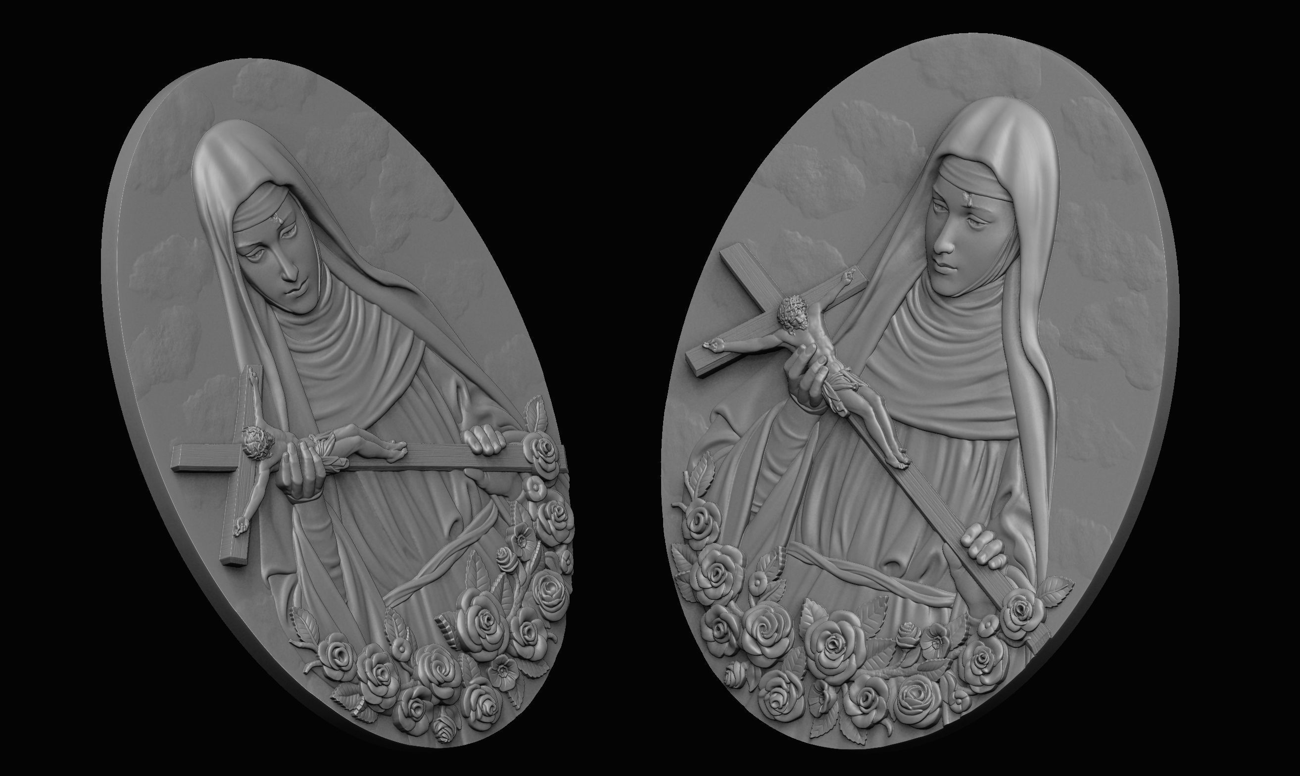 SAINT RITA Two Thickness Variants 3D print model_6