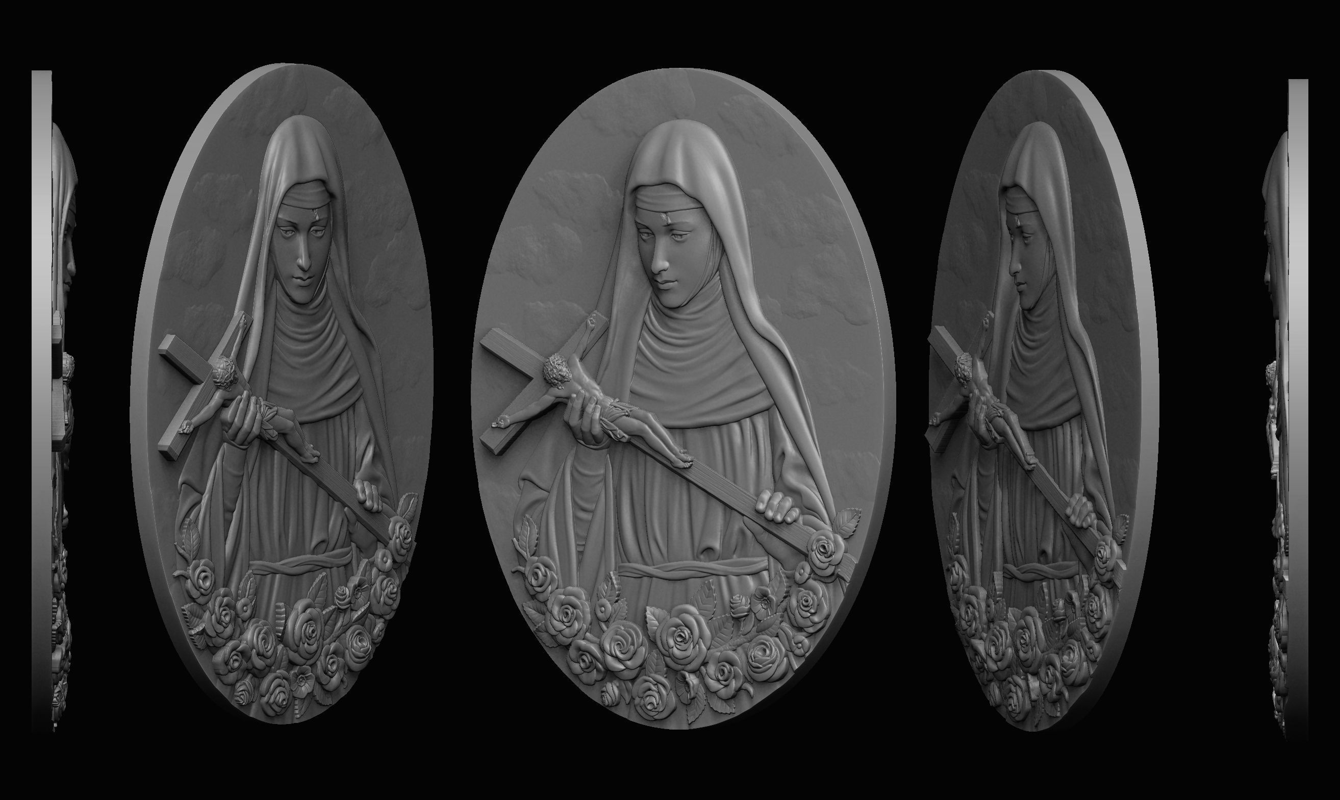 SAINT RITA Two Thickness Variants 3D print model_2
