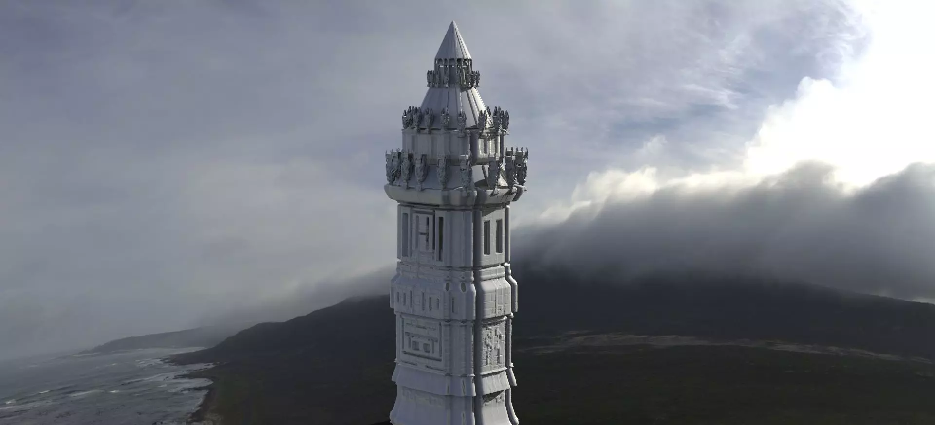 Ancient Tower Fantasy 3D model_0