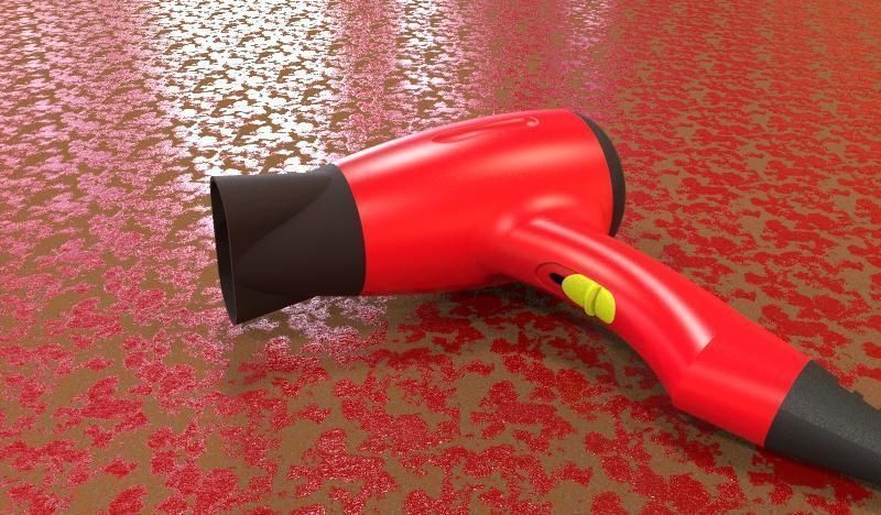 Hair Dryer Free 3D model_2