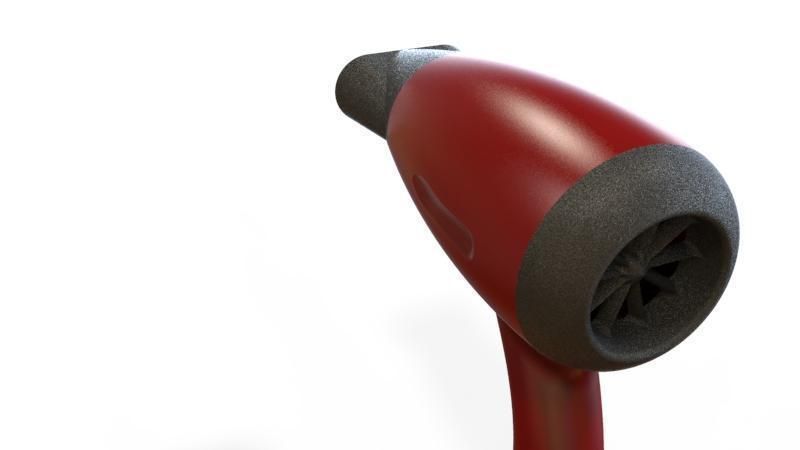 Hair Dryer Free 3D model_4