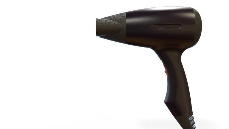Hair Dryer Free 3D model_3