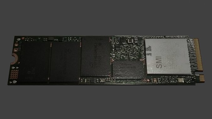 NVMe M-2 SSD Free low-poly 3D model