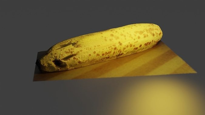 Banana on table Free 3D model