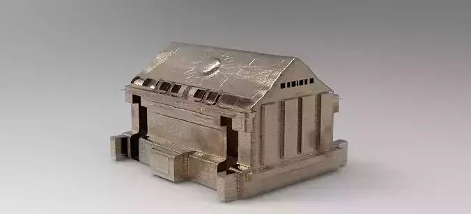 Sun Box Egyptian relic architecture building 3D model