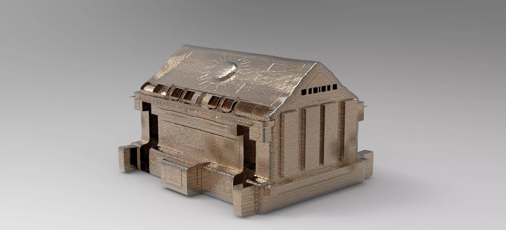 Sun Box Egyptian relic architecture building 3D model_0