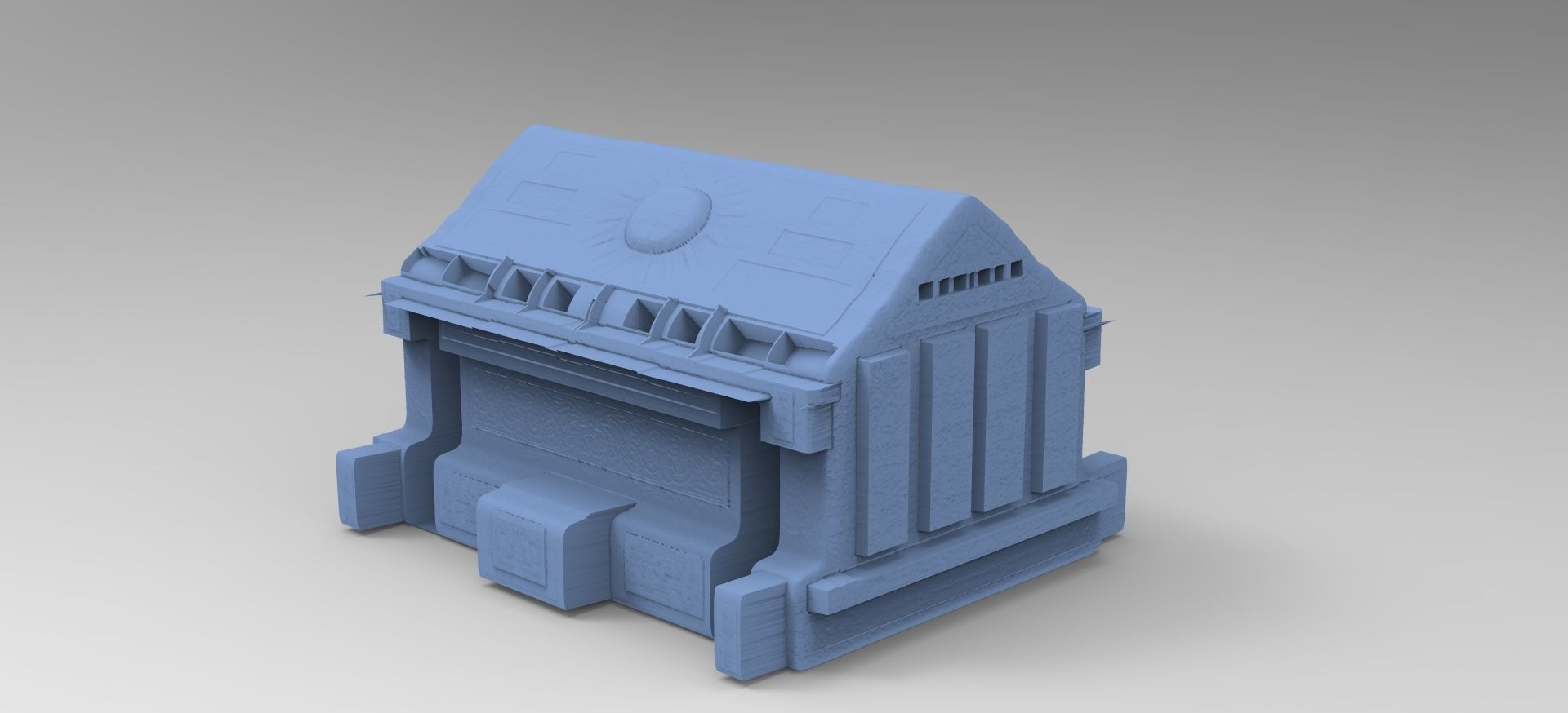 Sun Box Egyptian relic architecture building 3D model_2