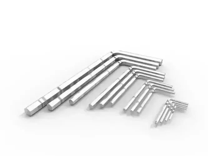 Hex L-Key Set Free 3D model