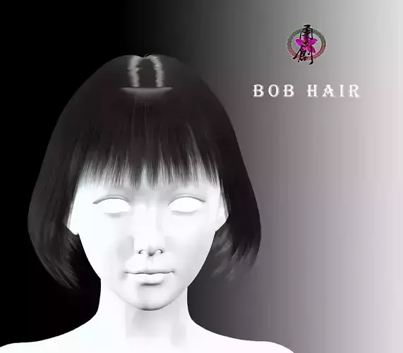 Business Hairstyles - Bob Hair  Low-poly 3D model