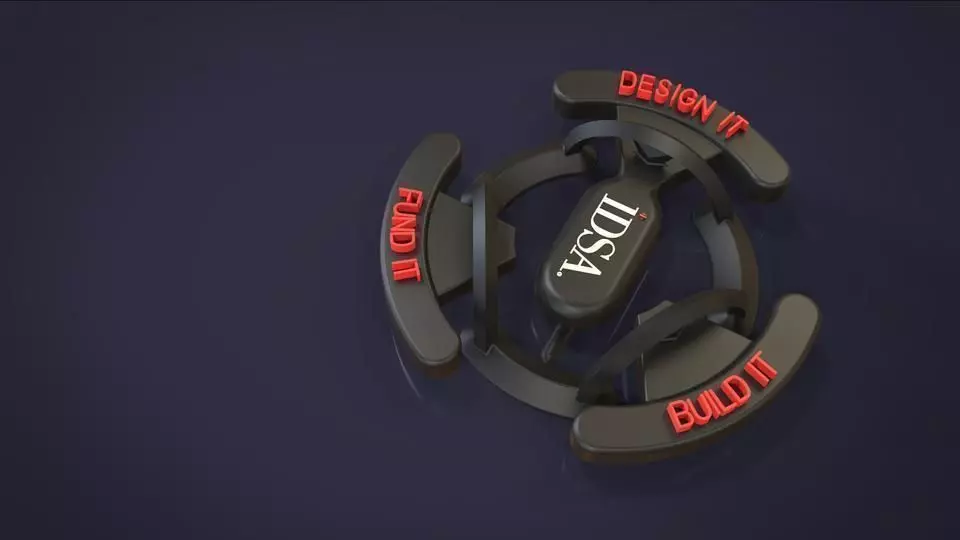 R-4-IDSA Revolutional 3D Printable IDSA Lapel Pin Free 3D model