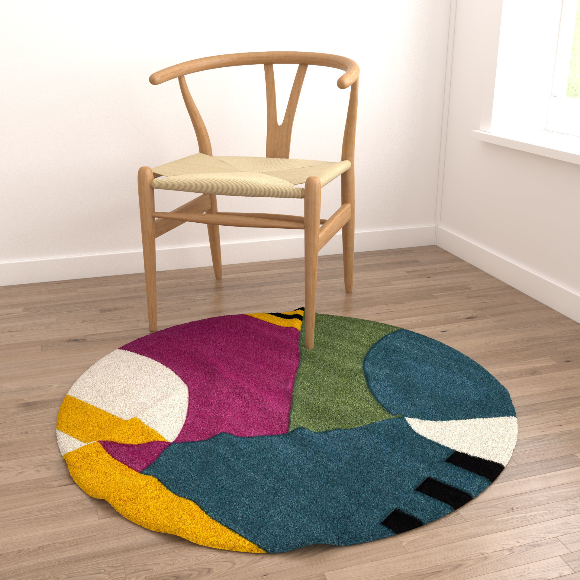 Rugs No 158 Low-poly 3D model_3