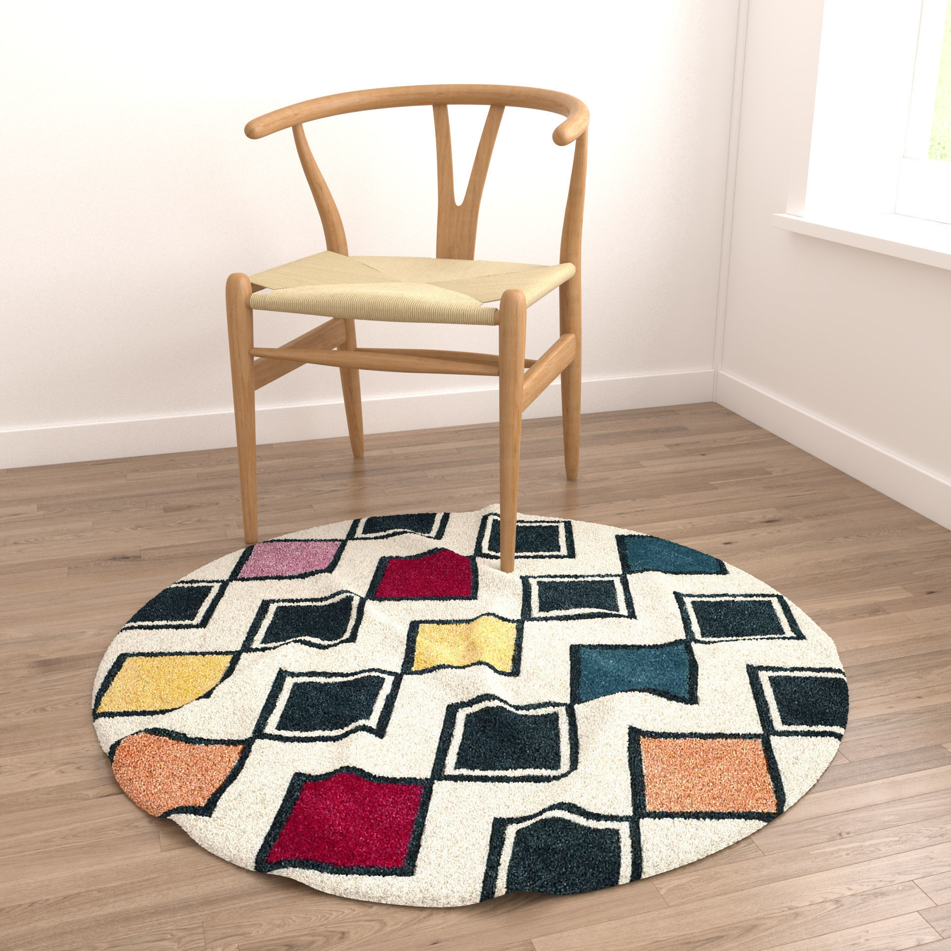 Rugs No 158 Low-poly 3D model_4