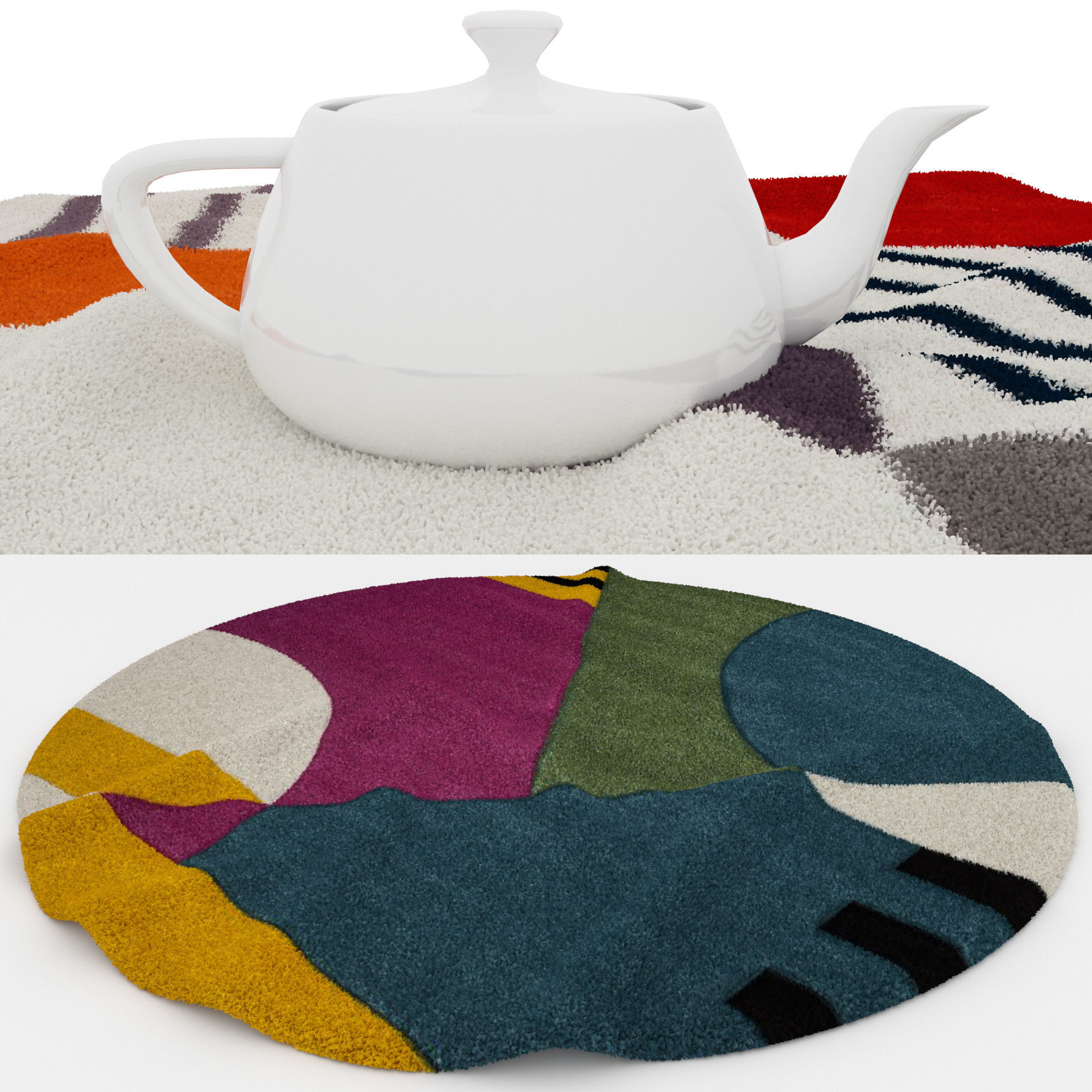 Rugs No 158 Low-poly 3D model_1