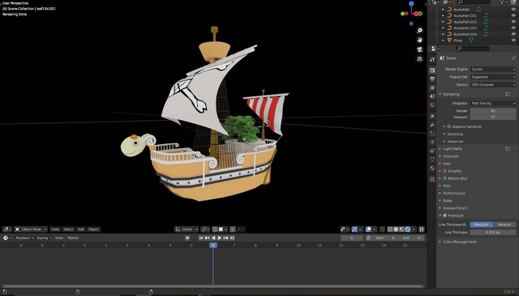 Going Merry One Piece  3D model_3