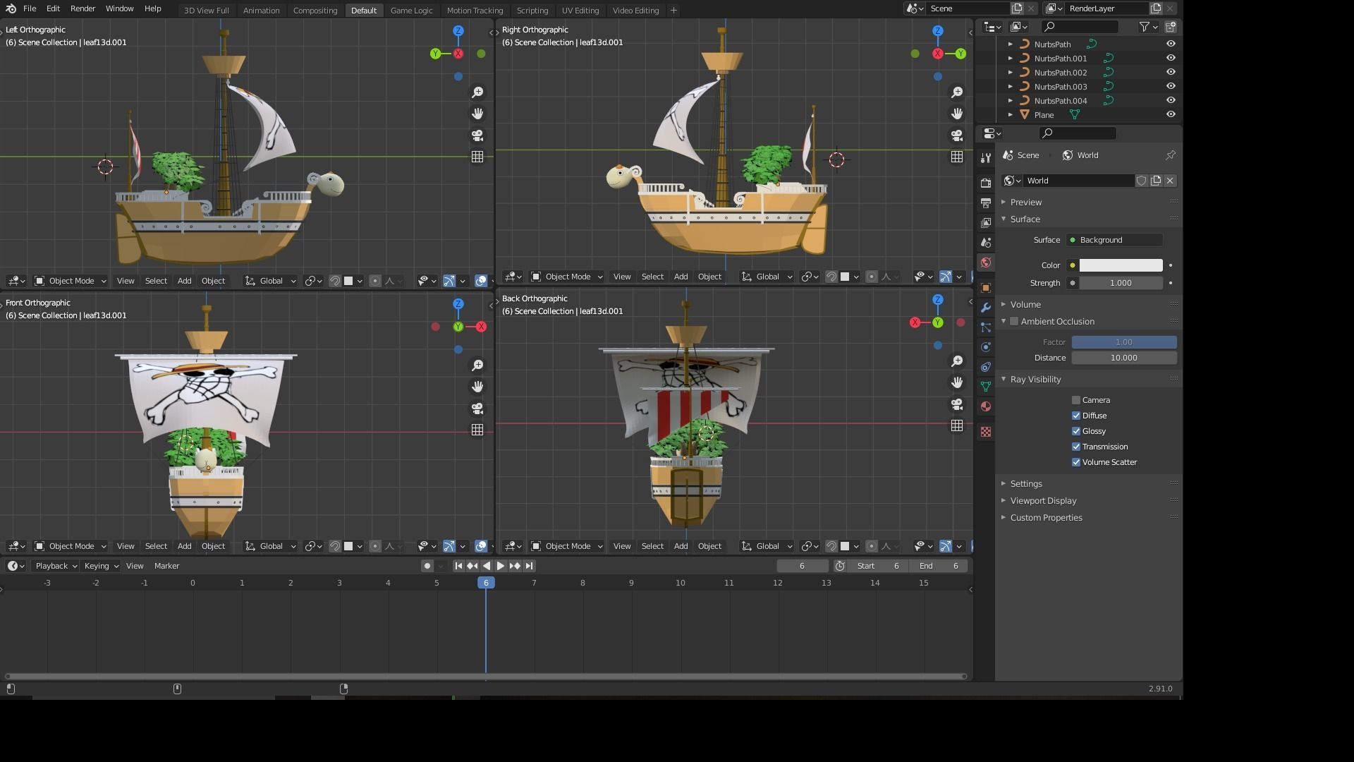 Going Merry One Piece  3D model_5