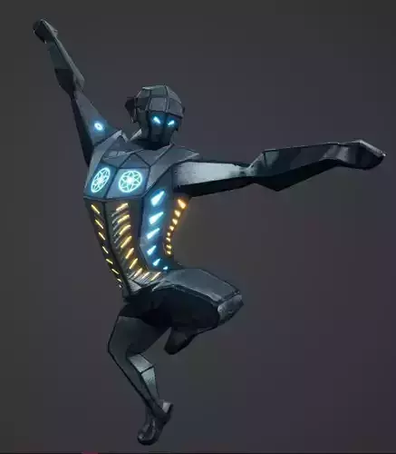ApeManFutura GameReady Low Poly Model futuristic dancer