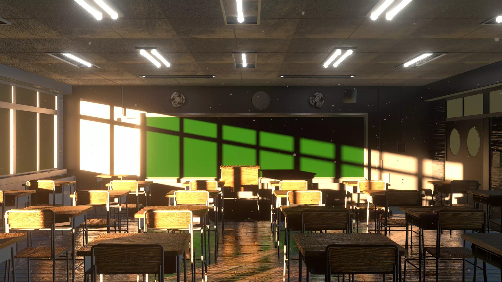 Classroom EEVEE 3D model_0