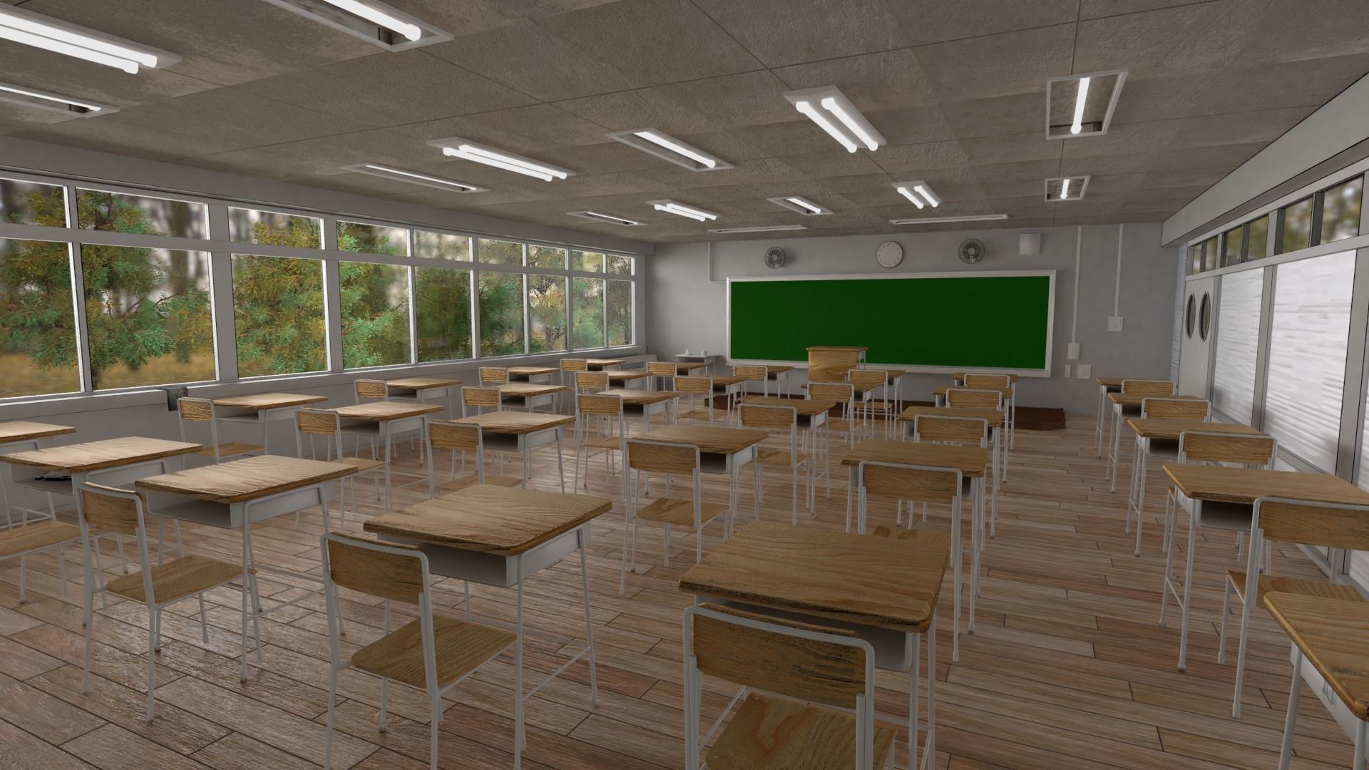Classroom class room - 3D model_5