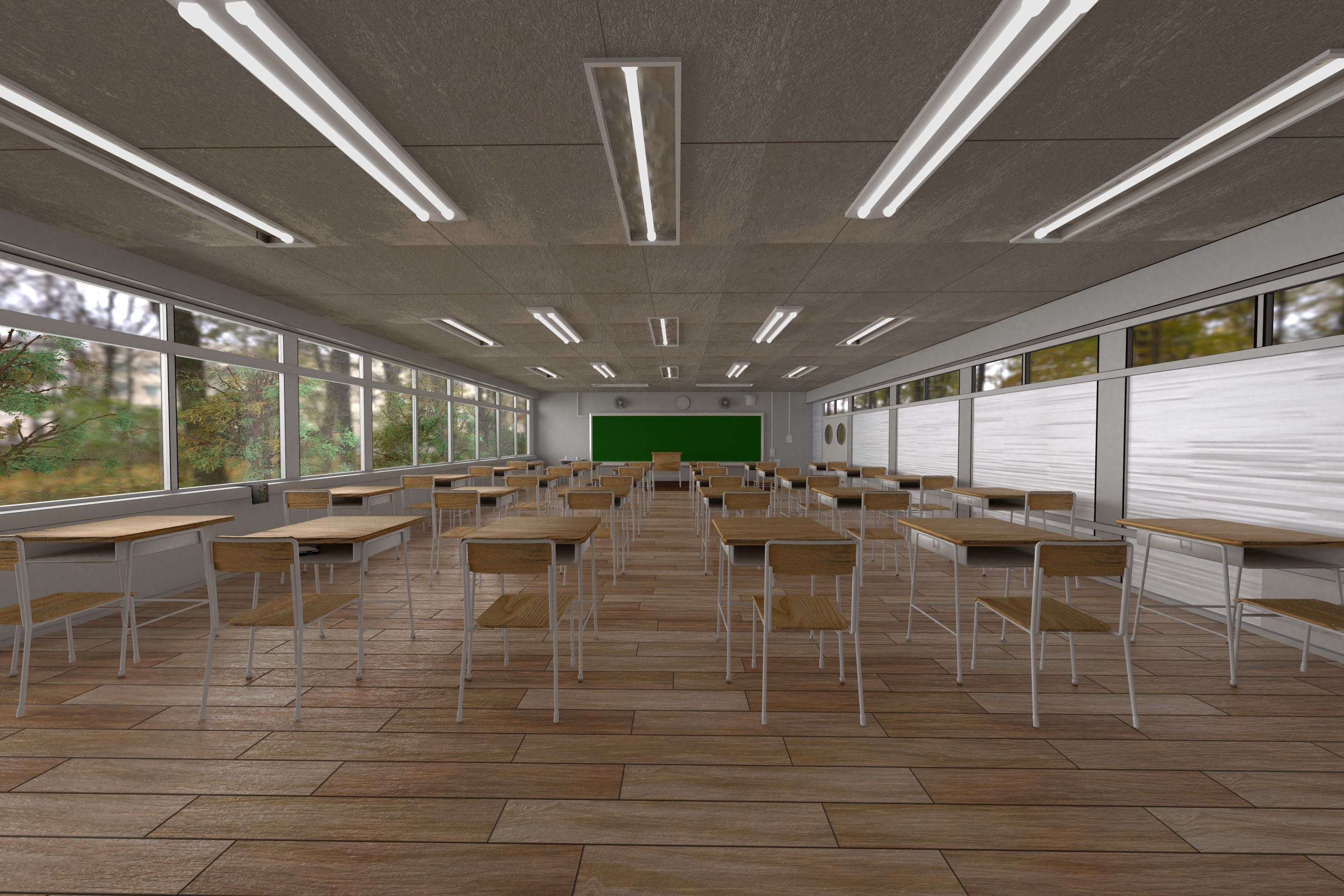 Classroom class room - 3D model_6