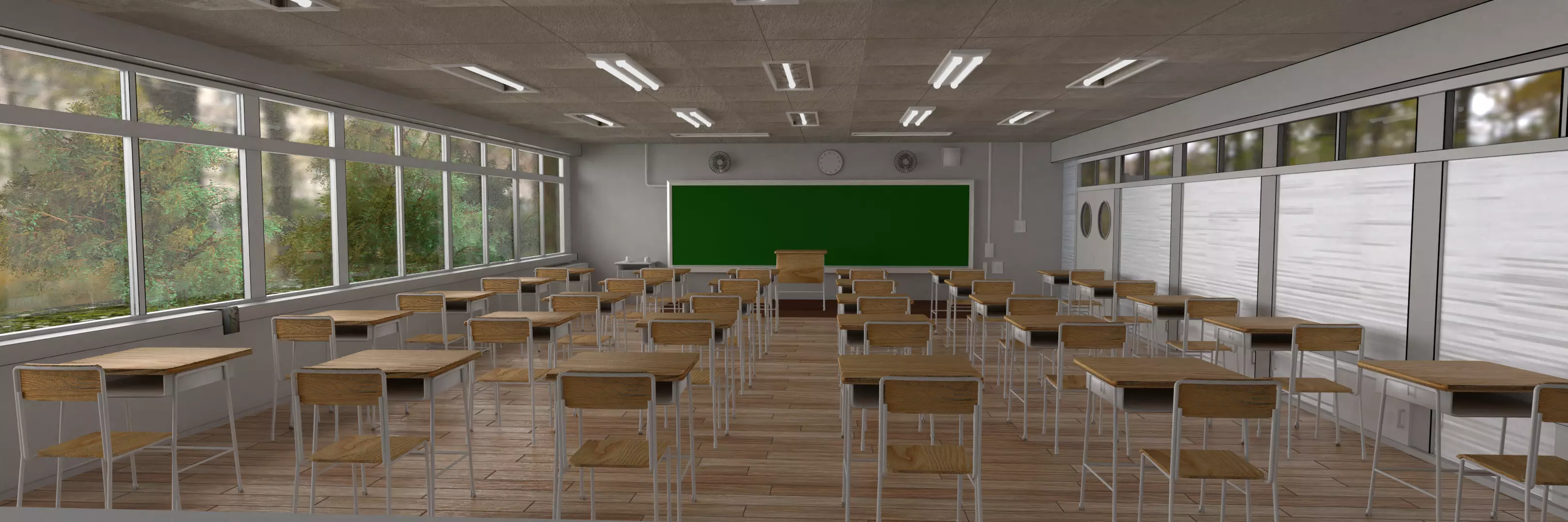 Classroom class room - 3D model_0