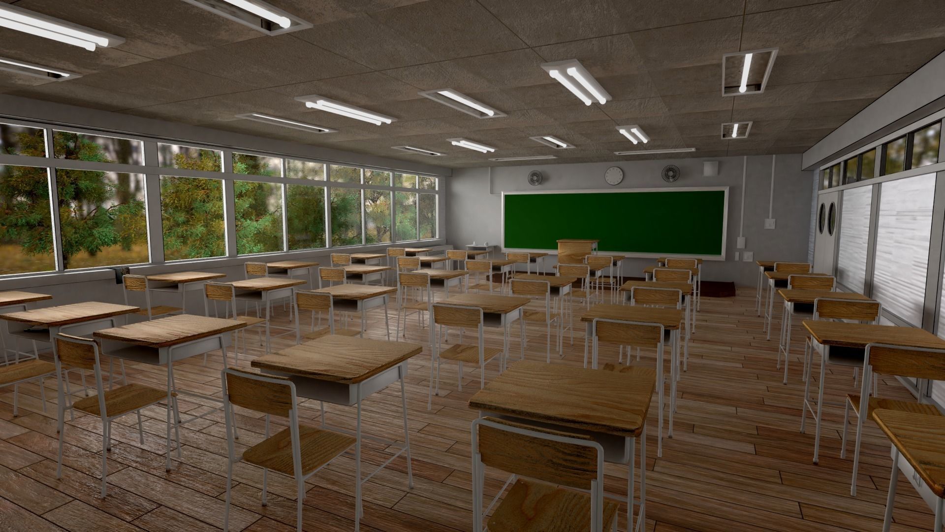 Classroom class room - 3D model_1