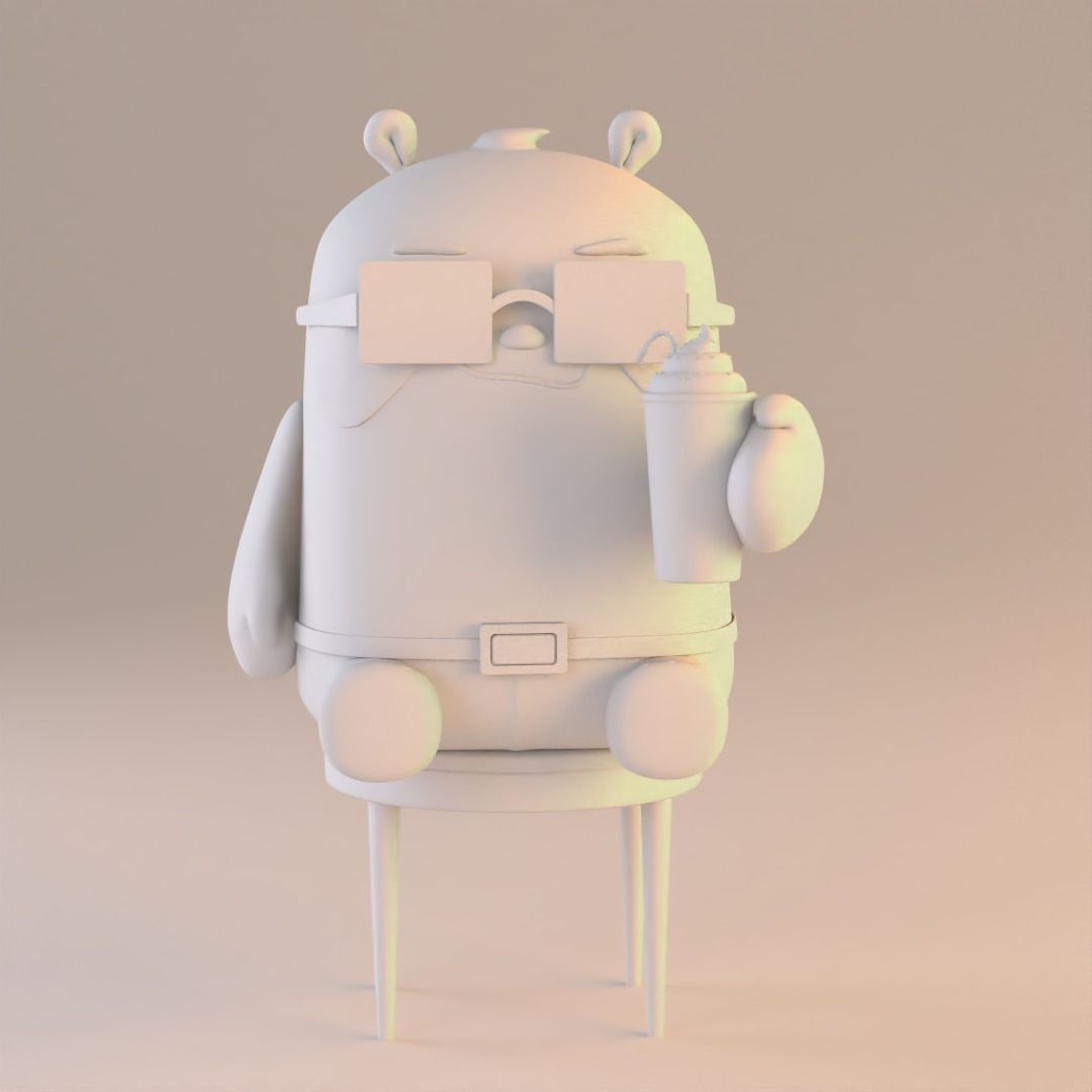 Panda Coffee 3D print model_1
