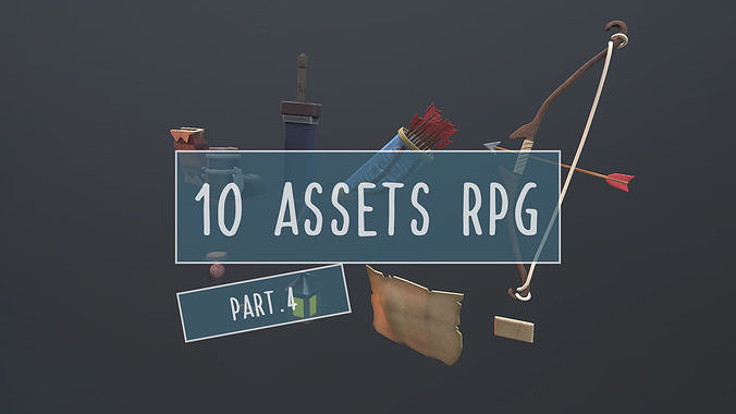RPG BUNDLE 4 - 10 ASSETS ITENS for a Rpg Adventure Free Free low-poly 3D model