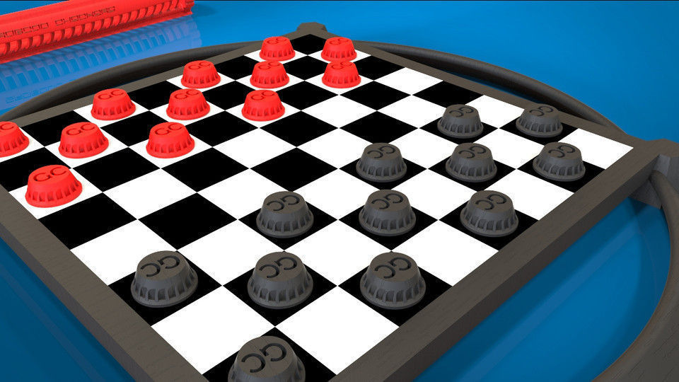 GC 3D Printable Checker Game 3D print model_2
