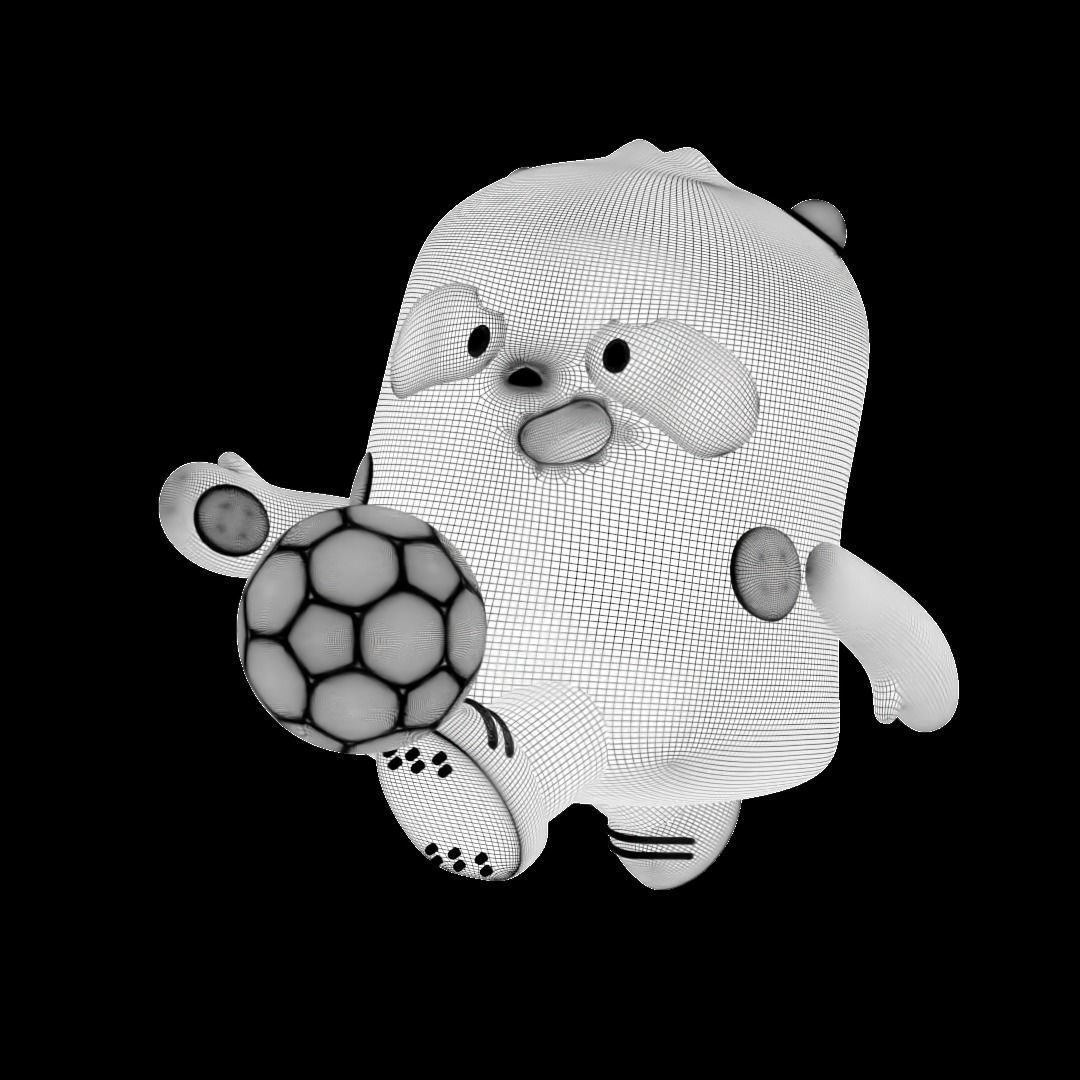 Panda Soccer 3D print model_4