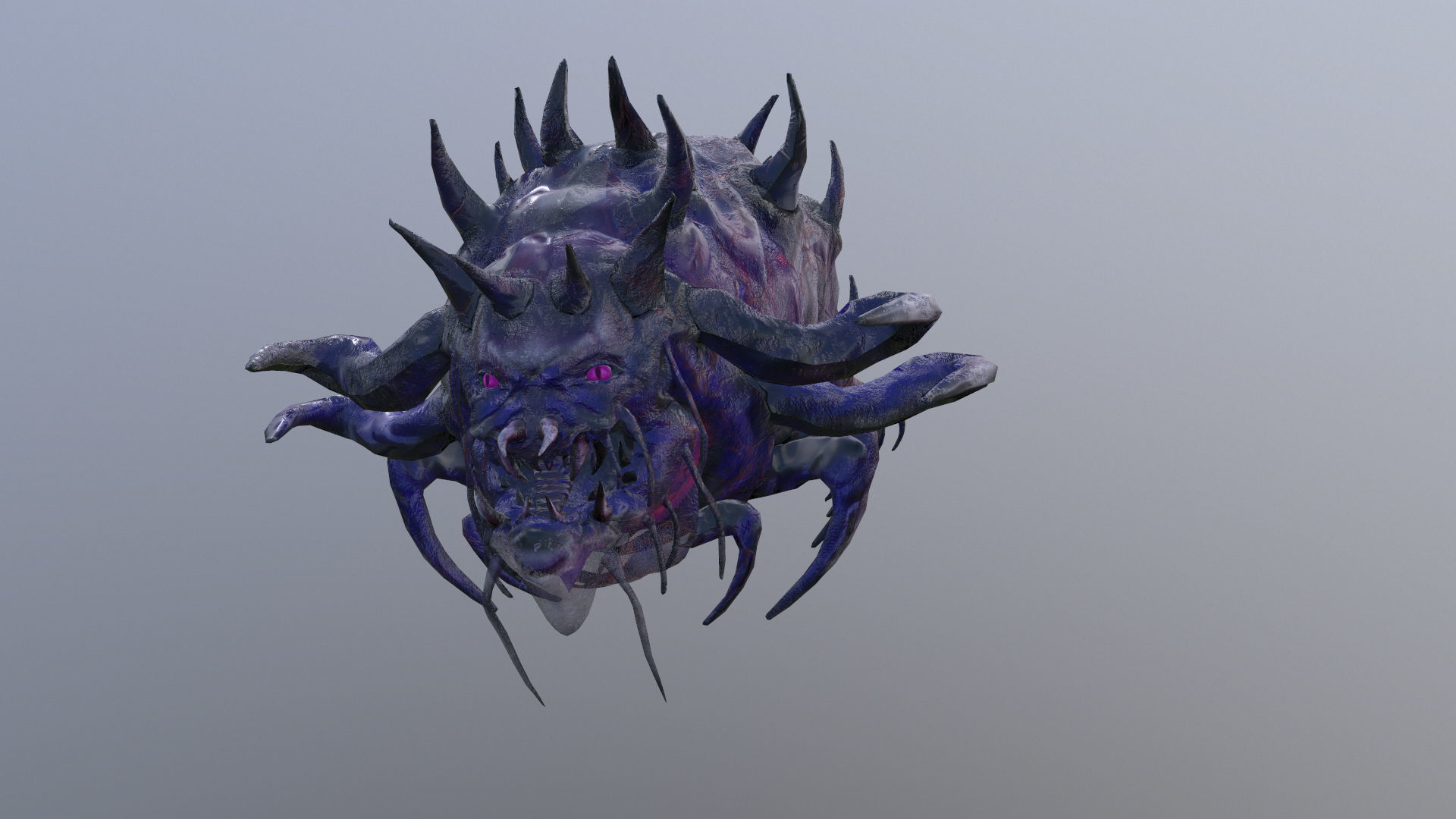 Monster Bug Multiped Low-poly 3D model_11