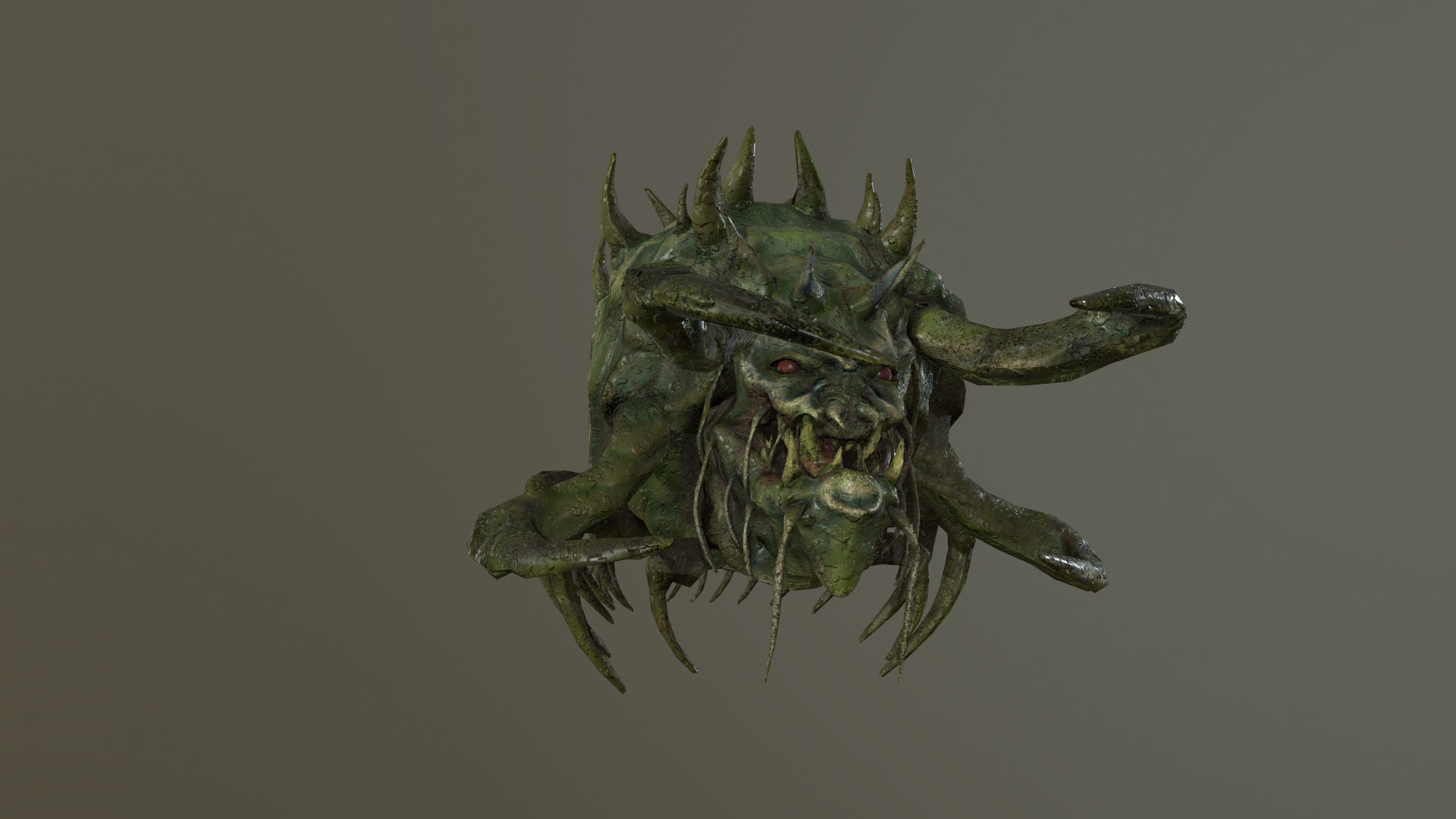 Monster Bug Multiped Low-poly 3D model_14