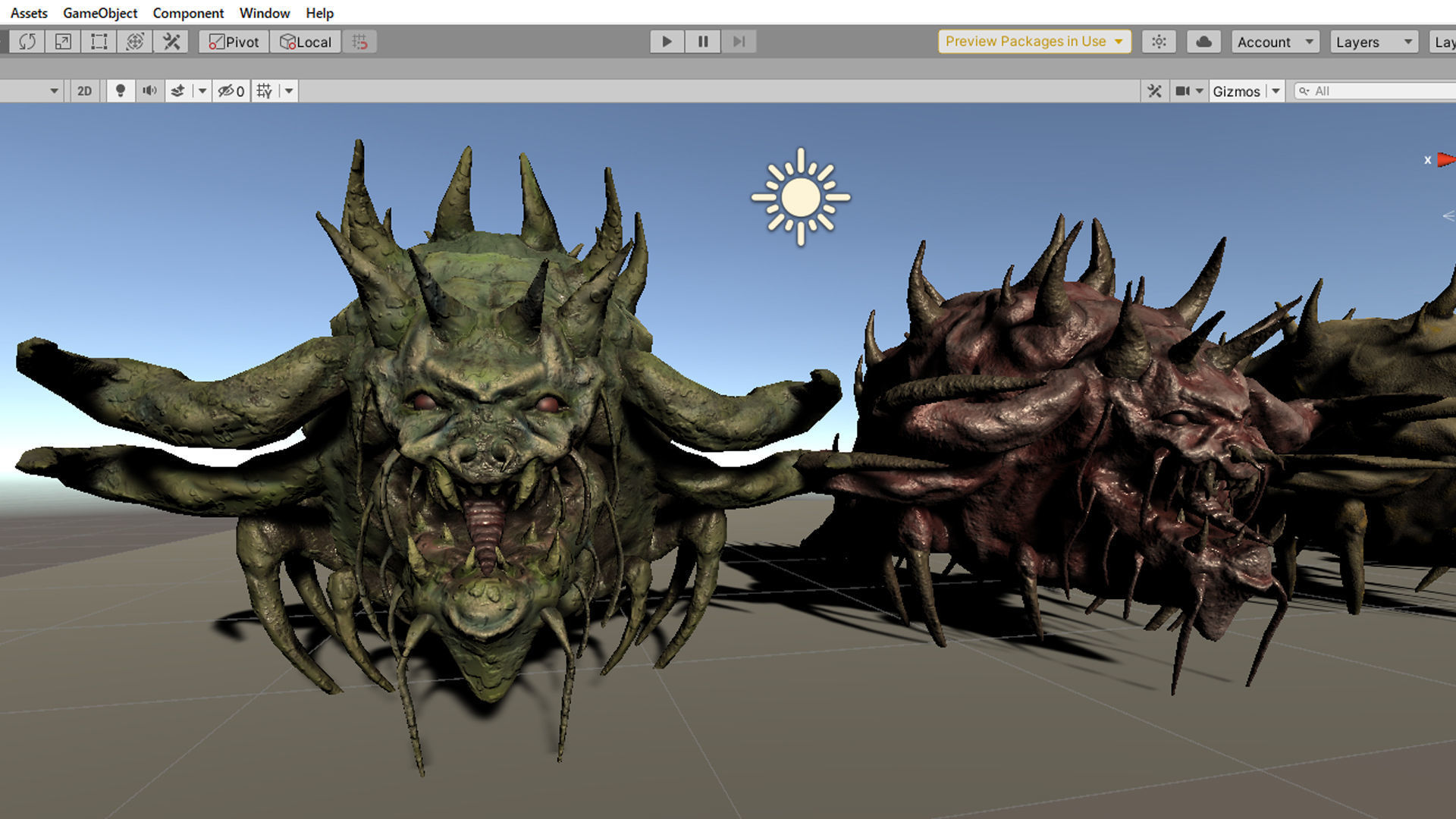 Monster Bug Multiped Low-poly 3D model_19