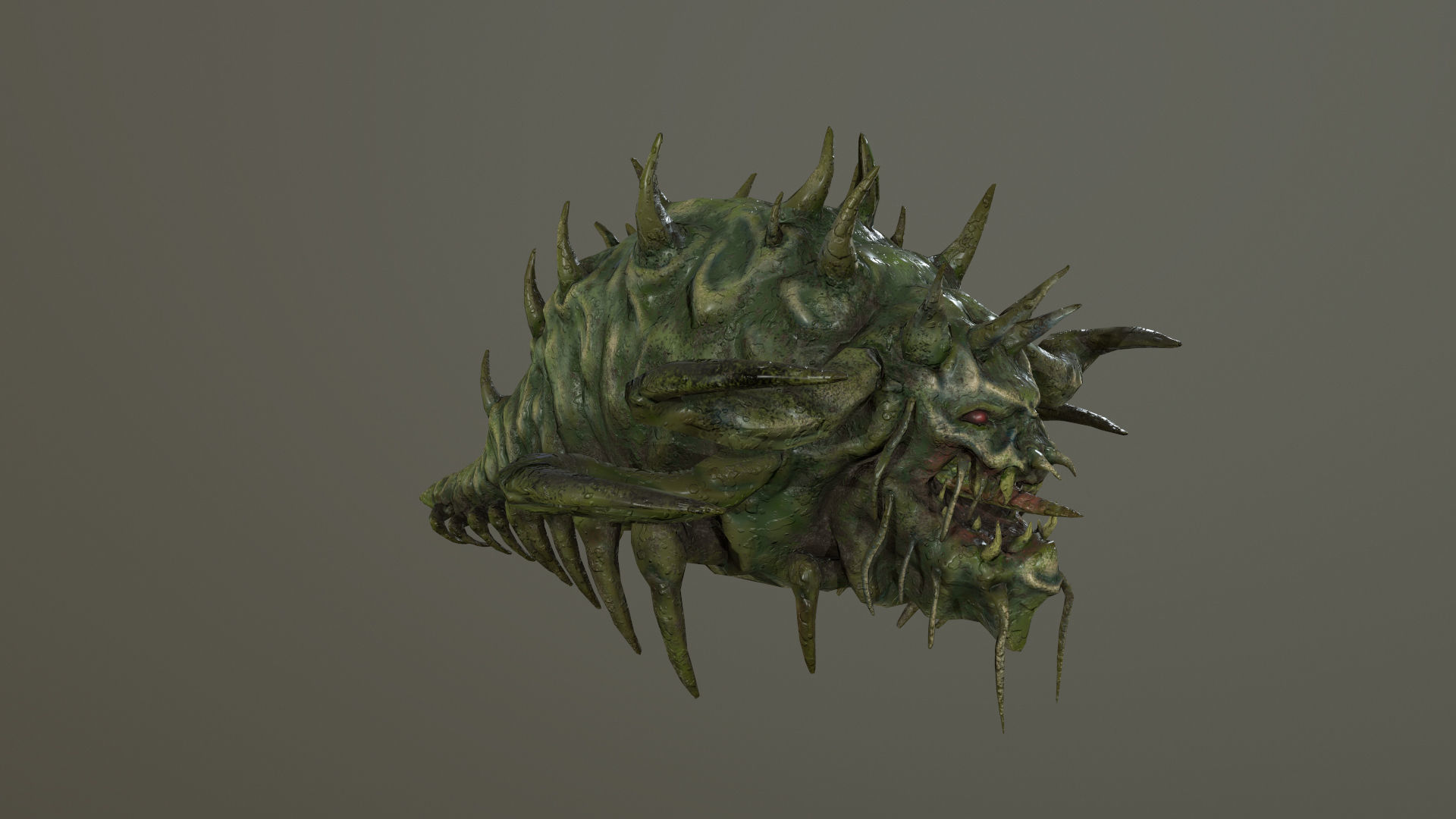 Monster Bug Multiped Low-poly 3D model_4
