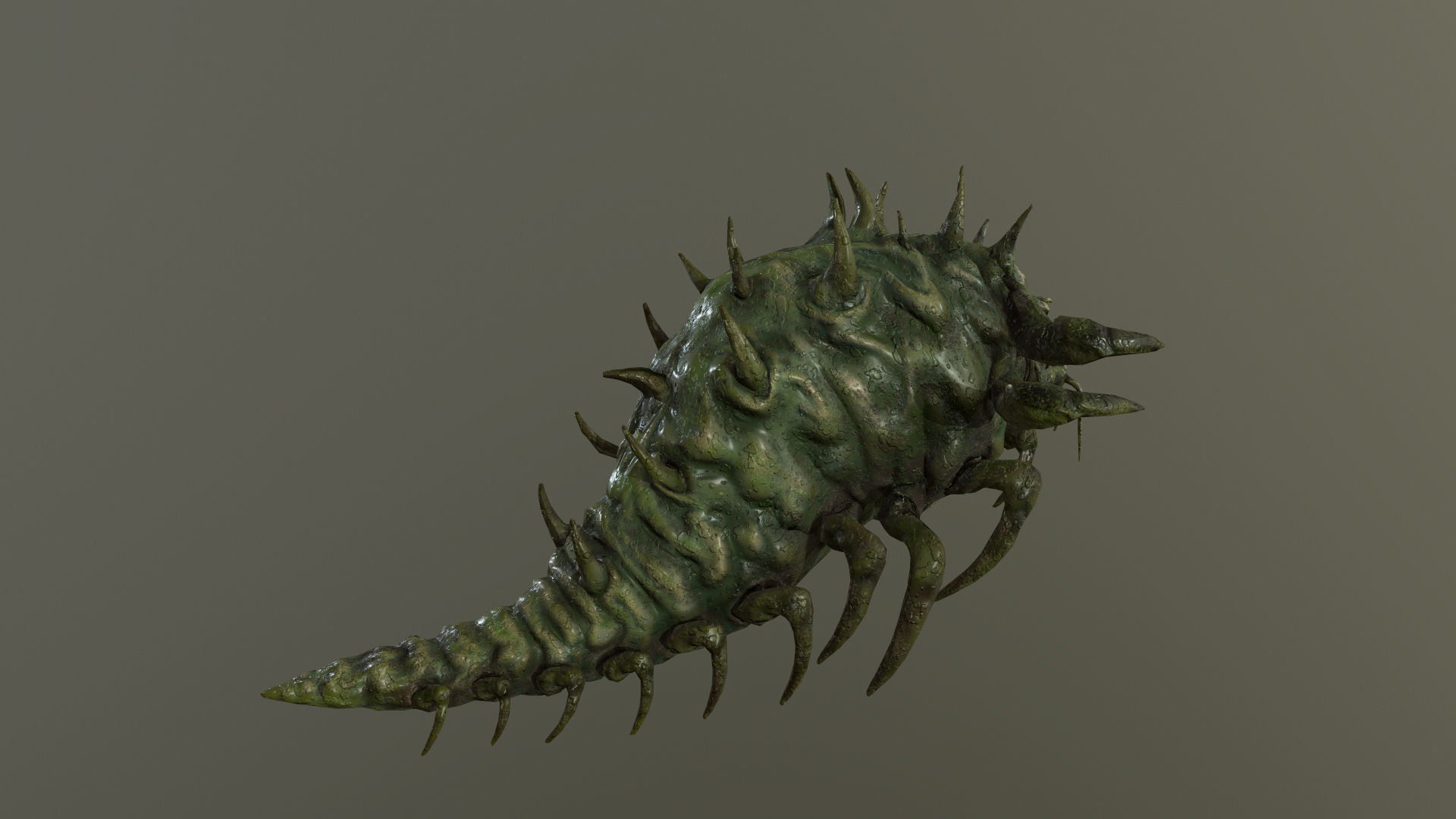 Monster Bug Multiped Low-poly 3D model_16