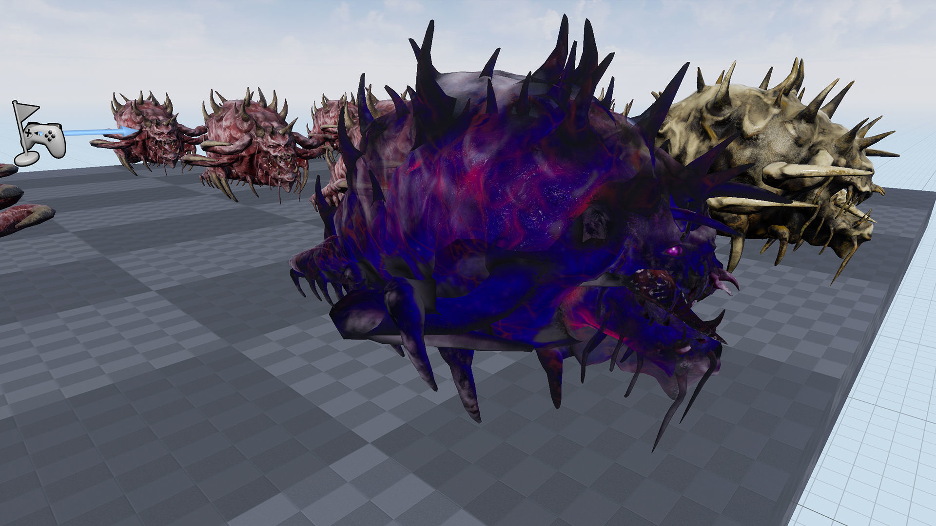 Monster Bug Multiped Low-poly 3D model_25