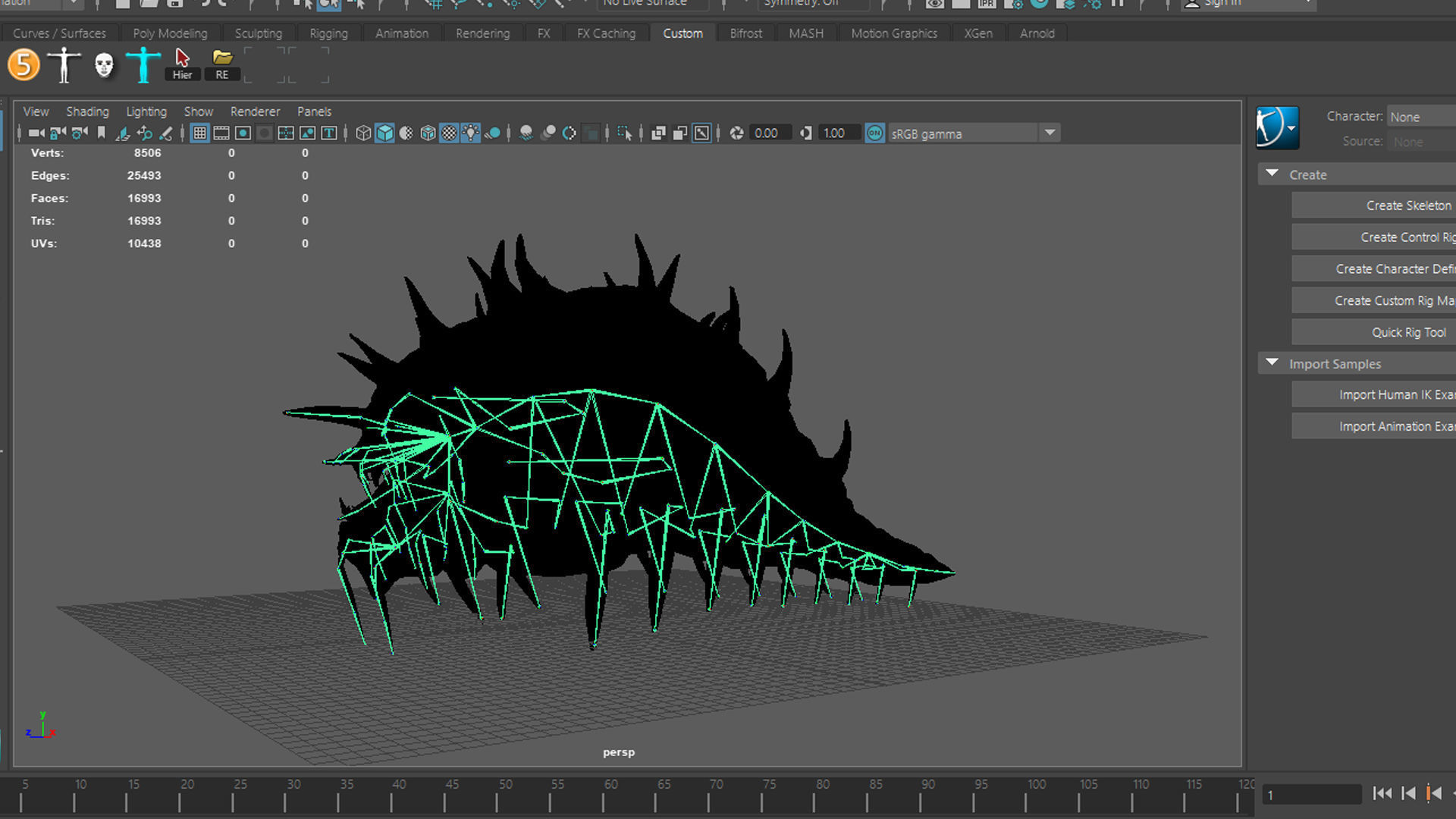 Monster Bug Multiped Low-poly 3D model_7