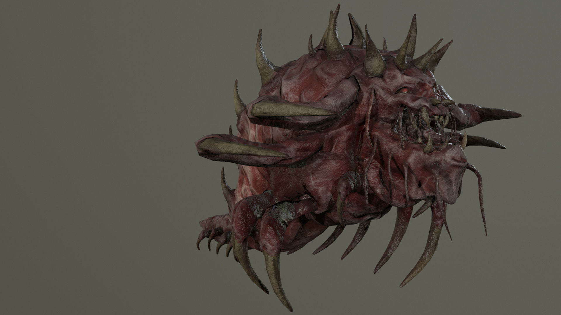 Monster Bug Multiped Low-poly 3D model_3