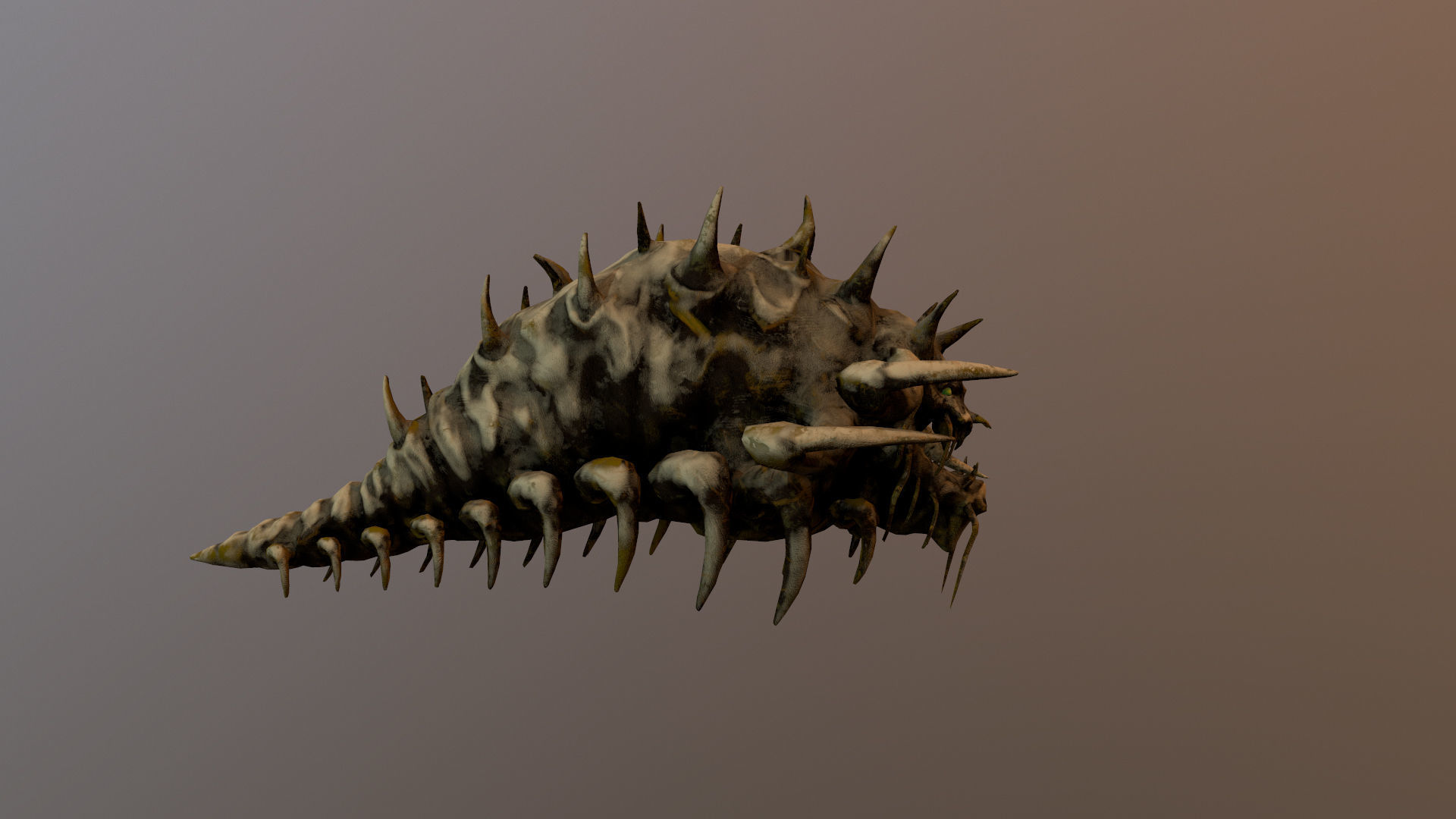 Monster Bug Multiped Low-poly 3D model_17