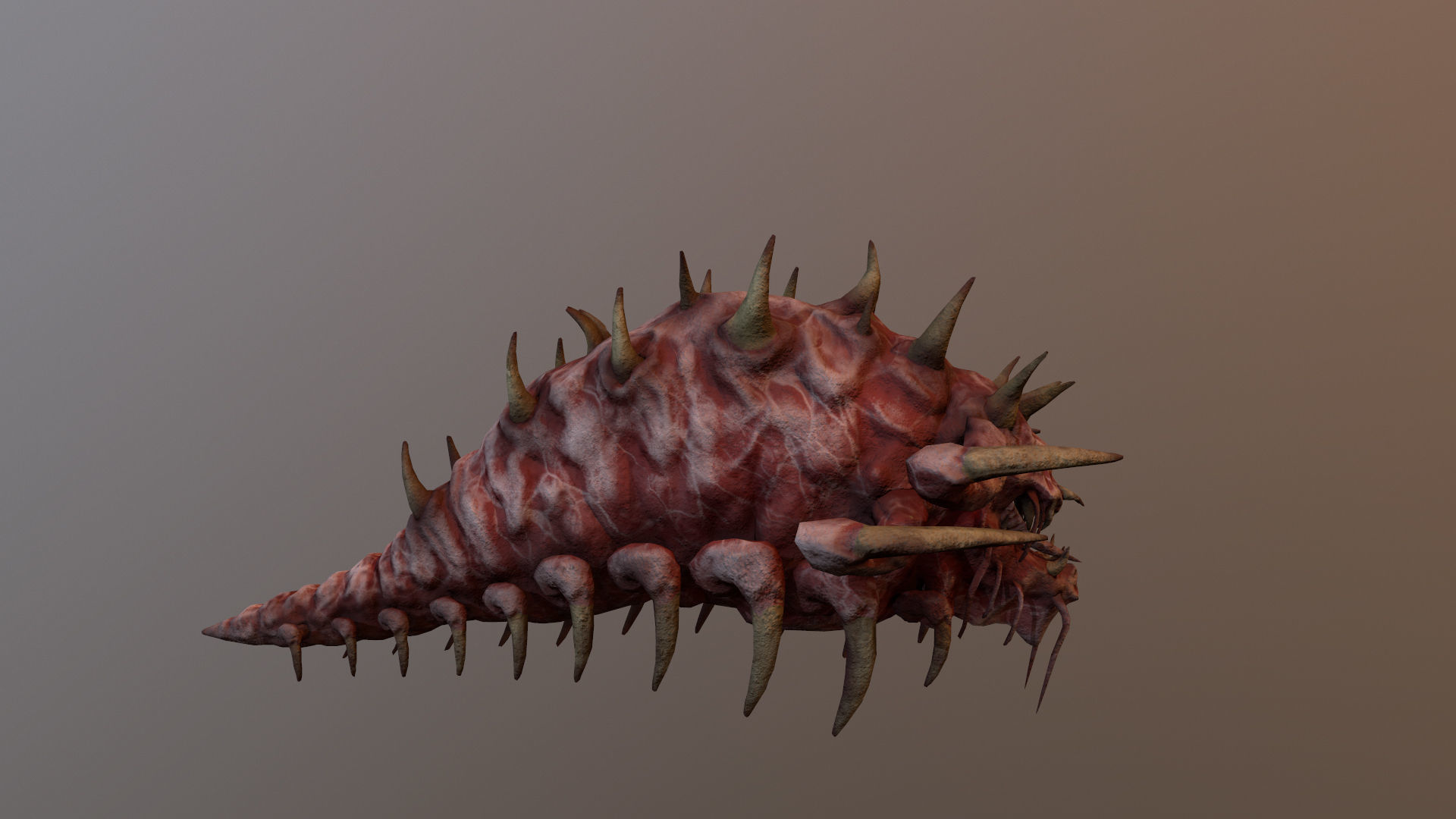 Monster Bug Multiped Low-poly 3D model_8