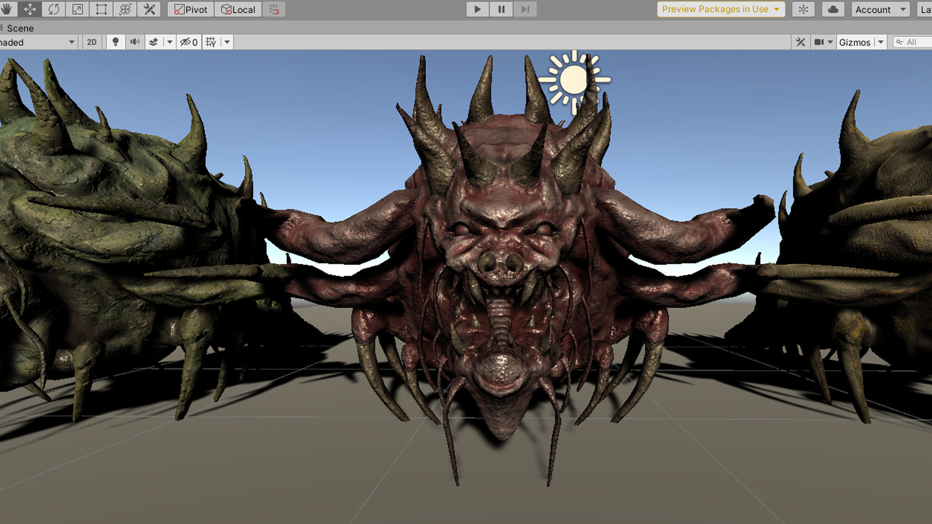 Monster Bug Multiped Low-poly 3D model_20