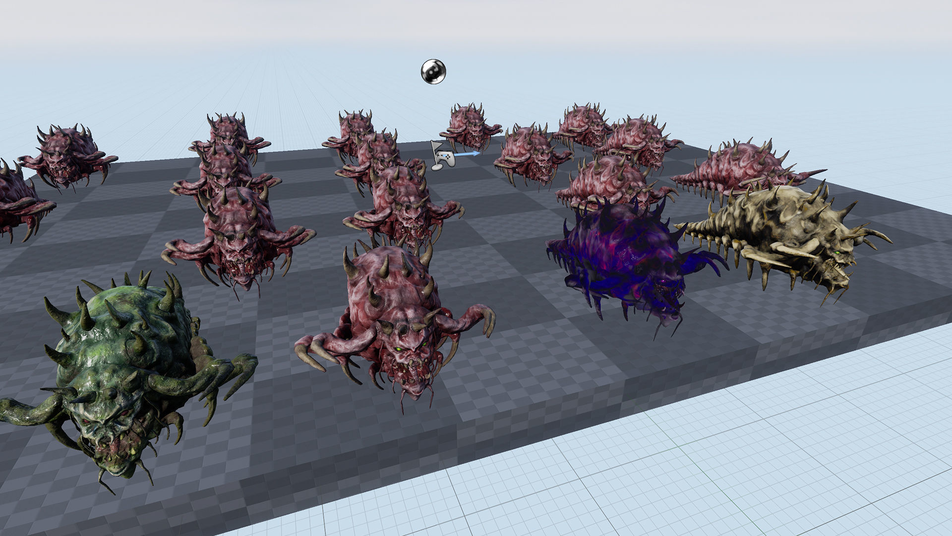 Monster Bug Multiped Low-poly 3D model_27