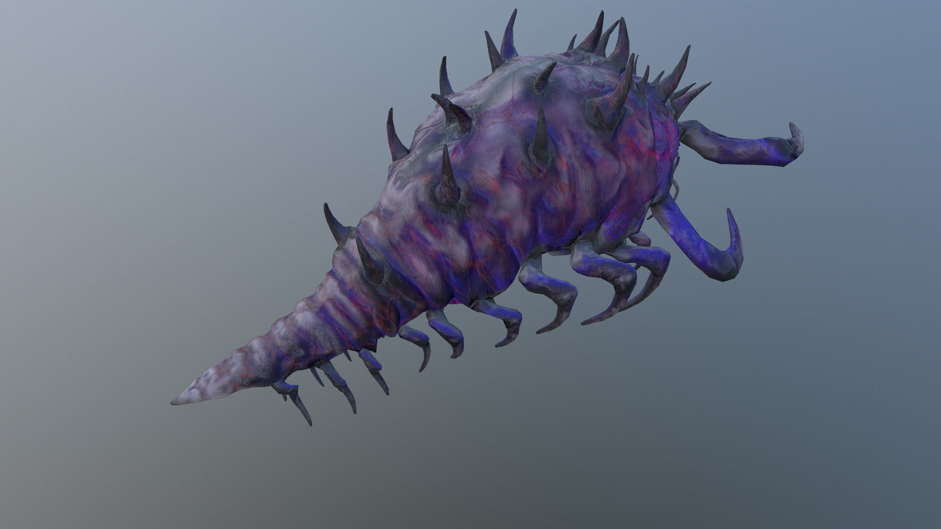 Monster Bug Multiped Low-poly 3D model_10