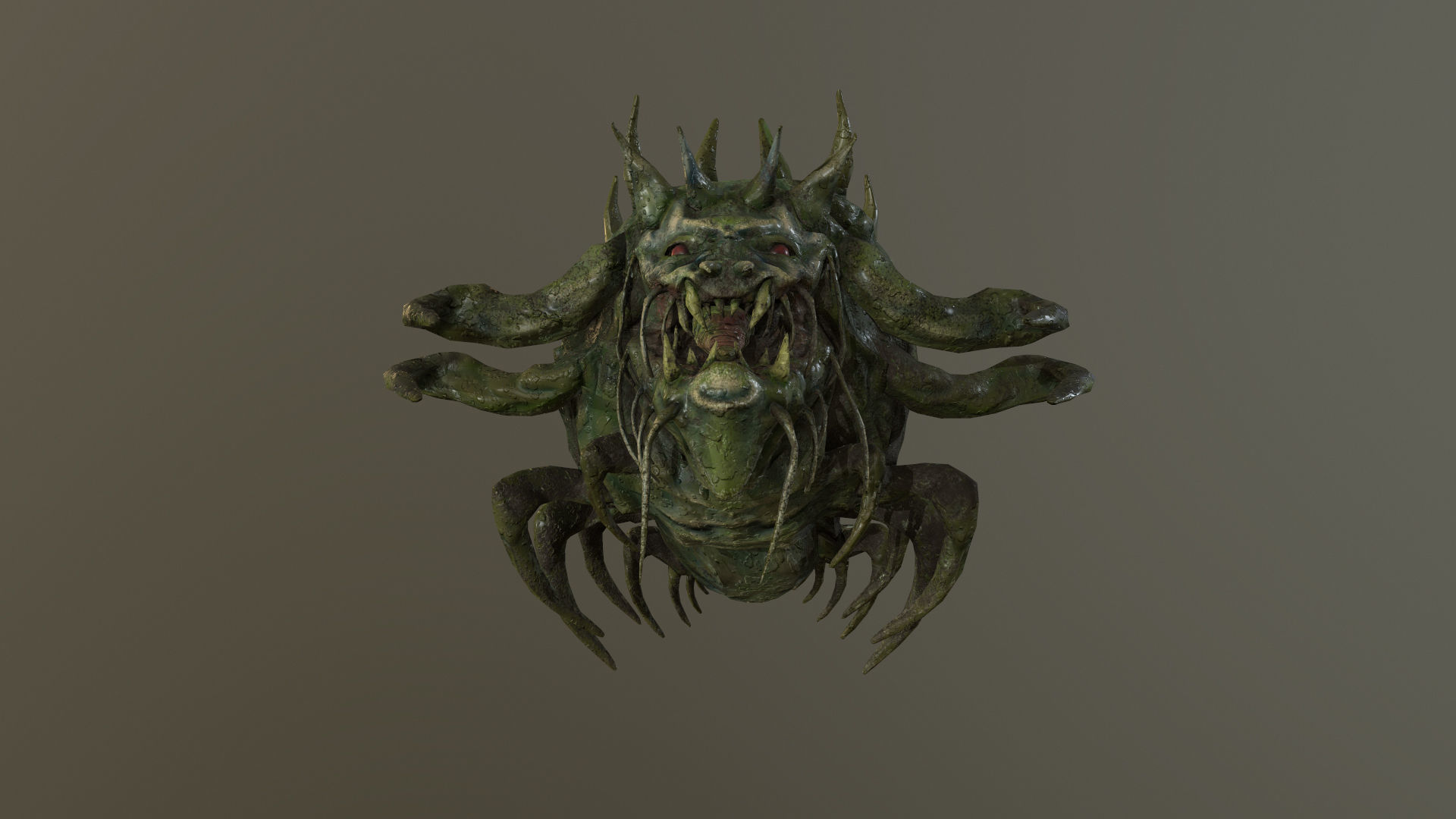 Monster Bug Multiped Low-poly 3D model_13