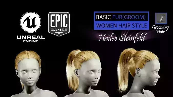 Hailee Steinfeld Grooming Real-Time Hairstyle Unreal Engine 4