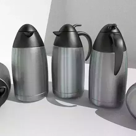 Coffee Pot Aluminum Low-poly 3D model