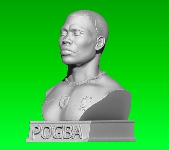 Paul Pogba bust 3D print model